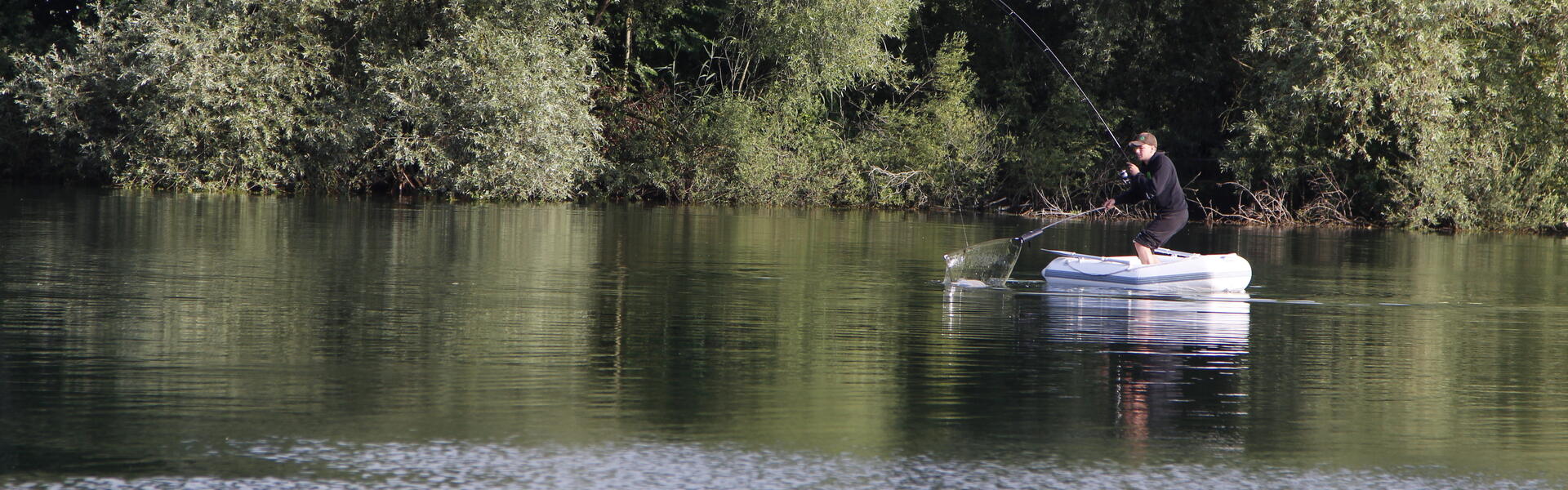 Angler auf Boot